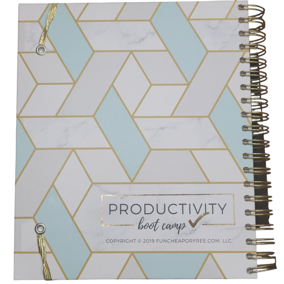 Page Co. Undated Block Schedule Planner 6‑Month Spiral Geometric Productivity - Picture 2 of 13